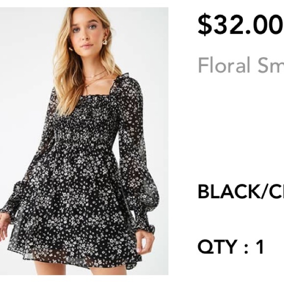 Forever 21 Dresses & Skirts - Floral mocked fit and flare dress floral